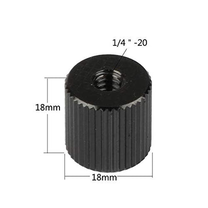 CAMVATE 1/4"-20 Female Screw Double Thread Adapter for Extension Arm - 2039 (Pack of 2) - size: 1/4" (Pack of 2)