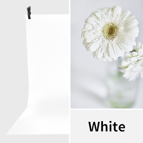 Meking 39.37x78.74 inch PVC Backdrop, Matte White Background for Photography Vinyl Backdrops for Product Photography,Portrait Shoots and Photo Studio - color: Matte White