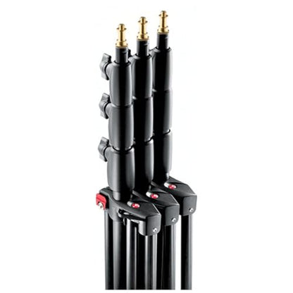 Manfrotto 1004BAC 144" Air Cushioned Aluminum Master Light Stand with 4 Sections & 3 Risers, Black