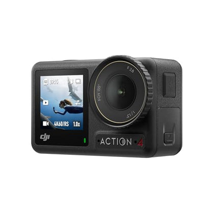 DJI Osmo Action 4 Adventure Combo, 4K/120fps Action Camera | Waterproof, 1/1.3-Inch Sensor, 10-bit & D-Log M, 155° Ultra-Wide FOV, Over 7.5 h With 3 Extra Batteries for Vlogging - style: Adventure Combo