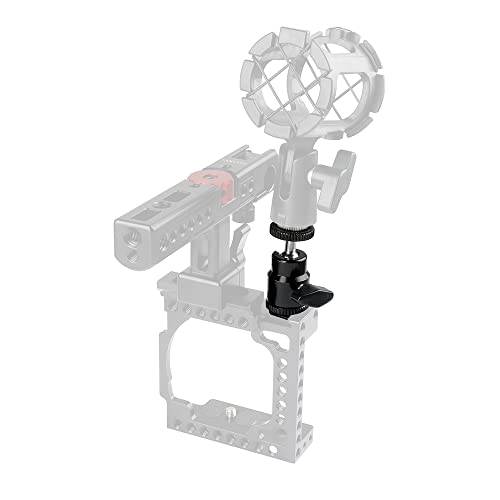 CAMVATE 5/8"-27 Camera Accessory Mount to Cold Shoe with Mini Ball Head for Microphone Stand - 1188