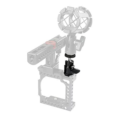CAMVATE 5/8"-27 Camera Accessory Mount to Cold Shoe with Mini Ball Head for Microphone Stand - 1188