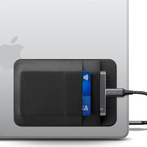 2-Pocket SSD & Hard Drive Holder for Laptop, Reusable Adhesive, Stick-On Pocket Sleeve for External Portable SSD, HDD, Cables and More (Small) - color: Black, size: Small (For Portable SSDs)
