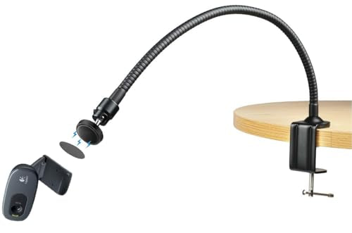 Brio 101 Webcam Stand, Magnetic Webcam Clamp Mount Holder Compatible with Logitech Brio 101 100/Brio 301 300/Brio 501 500/Brio 4K/C270/C310 webcams