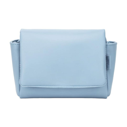 JJC Blue Leather Camera Case Bag for Fuji Fujifilm X100VI X100V X100F X100 VI V X-E5 XE5 X-E4 XE4 Canon PowerShot V1 Digital Camera, Protective Pouch with Magnetic Closure for Easy Access - color: Blue