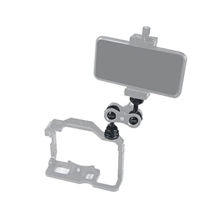 1 Inch Ball Mount Head Adjustable Adapter with Cold Shoe Base for Underwater Camera Case Video Flash (Kit A) - color: Kit A