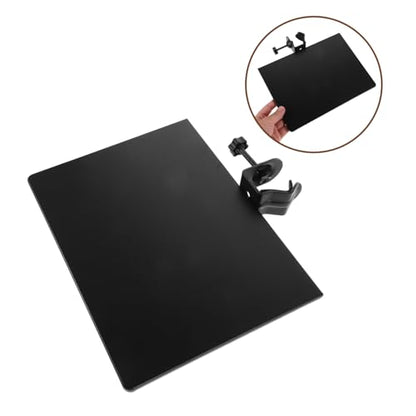 Kisangel Mic Stand Clamp-on Tray: Adjustable Rack for Sound Cards Sheet Music Accessories - Portable Holder for Musicians Live Streaming Concerts