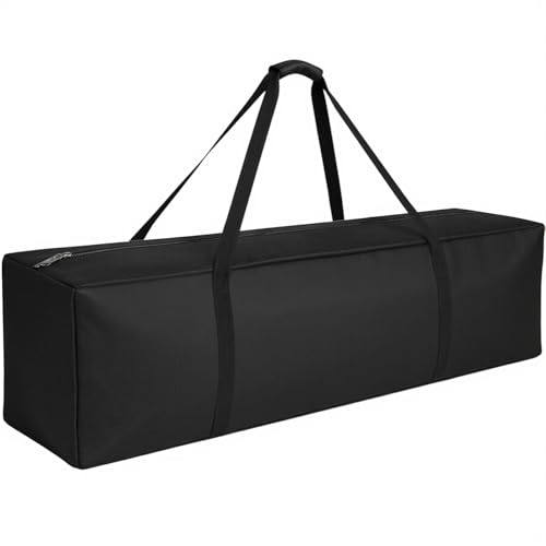 COOLBEBE 56" Sports Duffle Bag - 216L Extra Large Travel Duffel Luggage Bag with Upgrade 2-way Lockable Zippers, Sturdy & Water Resistant Long Duffle Bag for Camping Moving (Black 56inch) - size: 56" x 14" x 17"