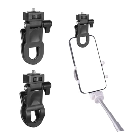 Monitors Camera Mount Clamp Clip for Fill Light Holder Webcam Stand with 1/4 Screw Connector for Video and Photography (A)