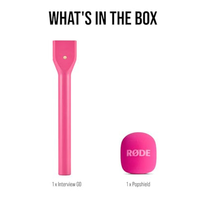 RØDE Interview GO Handheld Adaptor for RØDE Wireless Microphones (Pink) - color: Pink