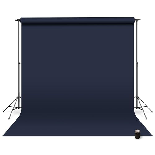 Denny Manufacturing - Seamless Paper Backdrop for Photography, Blue Seamless Paper Roll - Cobalt Blue (86 in x 36 ft) Includes Free Roll Black Gaffer Tape (2 in x 13 ft) - color: Cobalt Blue, size: 86 in x 36 ft