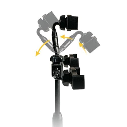 Triple Clip Phone Mount Adjustable Telescoping Desk Stand for Live Streaming Video Conferencing Multiple Angle Shootings