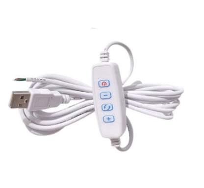 1 Pcs White DC5V USB LED Dimmer Extension Cable with On/Off Switch Adapter LED Dimming Controller for LED Light Bulb Lamps USB-Port Power Cable for Led Light Bulb Lamps