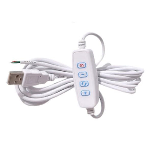 1 Pcs White DC5V USB LED Dimmer Extension Cable with On/Off Switch Adapter LED Dimming Controller for LED Light Bulb Lamps USB-Port Power Cable for Led Light Bulb Lamps