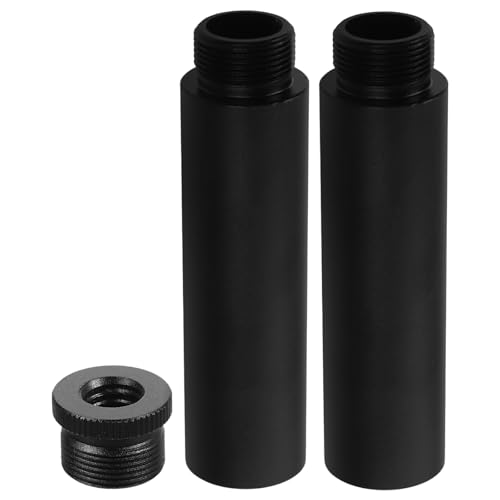 BESPORTBLE Microphone Stand Extension Tube Set with 5/8" to 3/8" Adapter, Dual Mic Arm Stand Extension Rods for Desk Mount, Professional Mic Holder Kit for Live Streaming and Podcasting