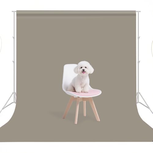 Grey Photo Backdrop for Photoshoot Background Photography 5x7ft | Polyester, Portrait Studio Photographic, Streaming Video Shooting - color: Grey, size: 5X7 FT