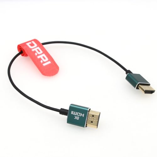 8K HDMI to HDMI 2.1 Ultra High-Speed Soft Thin Cable for Sony A7R5 FX3 Z Cam E2 F6 Camera to Atomos Ninja V / BM5 SmallHD Monitors - color: Green straight cable, size: HDMI-HDMI