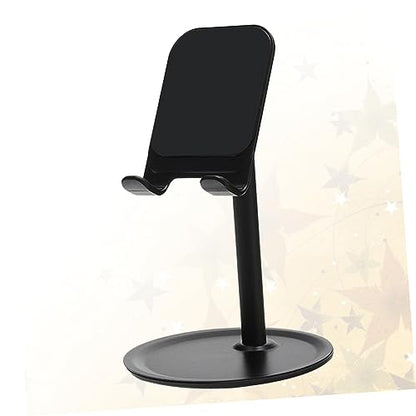 KALLORY Desktop Phone Bracket Height and Angle Durable and Slip Design for Use for Video Calls and Live Streaming - color: Black