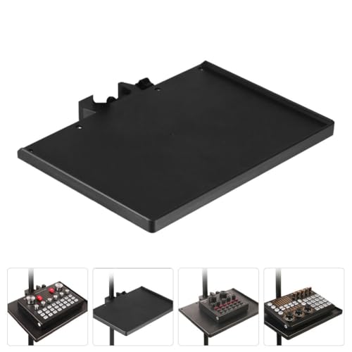Ciieeo 2pcs Microphone Stand Tray Portable Sound Card Holder Clamp for Home Studio Stage and Streaming Use
