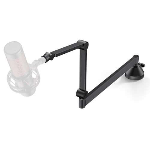 InnoGear Low Profile Mic Arm, 360° Rotatable Microphone Arm Stand Foldable Desk Mic Boom Arm with 3/8" to 5/8" Adapter for Fifine AM8 K669B Blue Yeti HyperX QuadCast SoloCast AT2020 and Other Mics - color: Black, style: 3-Axis Arm