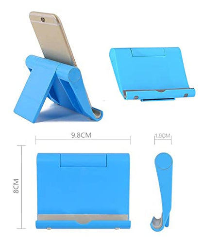Cell Phone Stand for Desk 2 Pack Mobile Phone Holders Desktop Tablet Stand, Foldable Phone Dock Universal Adjustable Tablet Stand for Desk (Pink+Purple+Blue+White) - color: Pink+Purple+Blue+White