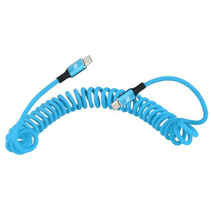 100W USB C to USB C Fast Charge Cable, 10Gbps Data Transfer, for Fujifilm GFX100 II, Sony A1, Feelworld LUT6, DJI Ronin - color: Blue Braided, style: 100W