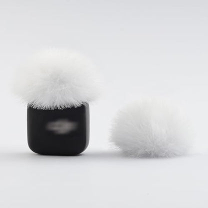 LEFXMOPHY Windscreen for 2024 DJI MIC MINI Wireless Microphone Furry Wind Muff Deadcat Cover, 2-Pack White - color: 2pc White, size: 2-pack