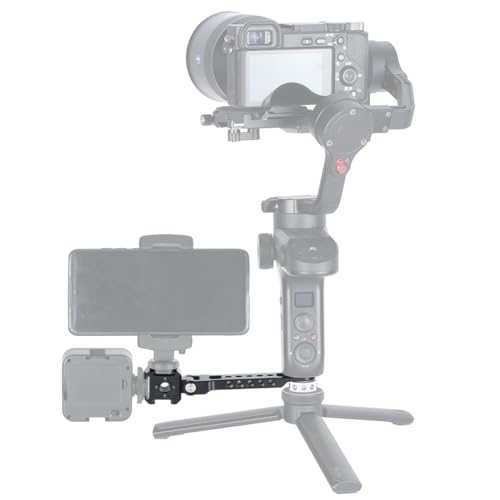 NICEYRIG 3-Side Triple Cold Shoe Extension Bracket Heavy-Duty Cheese Bar with 1/4 Threads for Tripod Selfie Stick Gimbal, Camera Phone Vlog Vlogging Light Mic Mount - 468