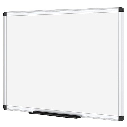 VIZ-PRO Magnetic Dry Erase Board, 36 X 24 Inches, Silver Aluminium Frame - size: 36"W x 24"H