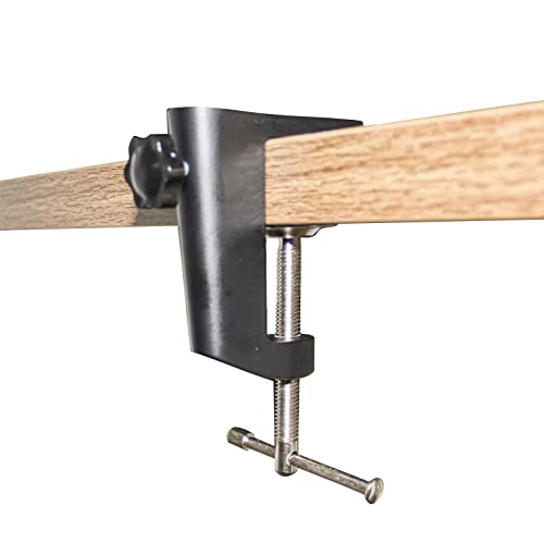 Desk lamp Clamp: 2PACK 1/2 Enlarge Hole Replacement C Clamp for Desk Light,Magnifying Glass with Light,Table Mic Stand,Mic Arm Desk Mount,Swing Arm Phone Holder,for Home Office Work Task (BLACK) - color: Black