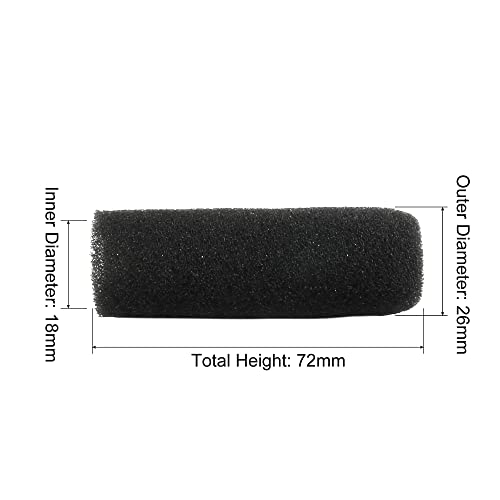 uxcell 5PCS Sponge Foam Mic Cover Conference Microphone Windscreen Shield Protection Black 72mm Long