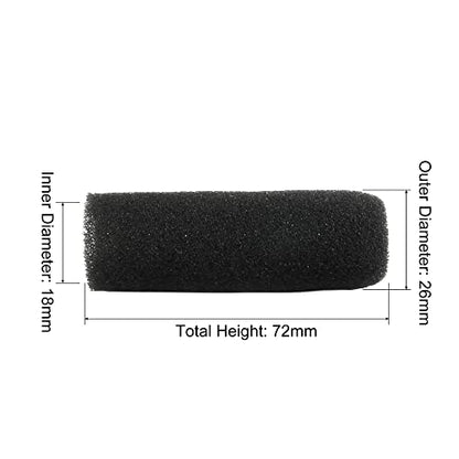 uxcell 5PCS Sponge Foam Mic Cover Conference Microphone Windscreen Shield Protection Black 72mm Long