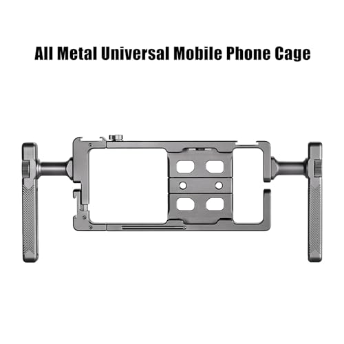 PCR-01 Smartphone Cage Universal Phone Video Rig Kit with Handle, Phone Stabilizer for Video Recording Cell Phone Filming Accessories