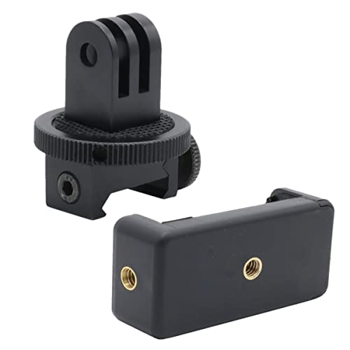 Universal Gun Phone Mount Holder Smartphone Action Camera Picatinny Waver Rail Mount Adapter Compatible with Gopro
