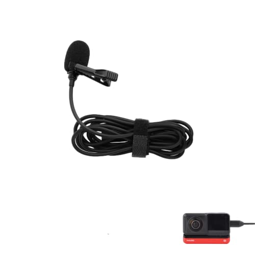 Taoke Omnidirectional Tiny Lav Microphone for Video Recording, External Noise Cancel, for USB Type-C Devices, Compatible with Insta-360 ONE R - color: Insta-360 ONE R
