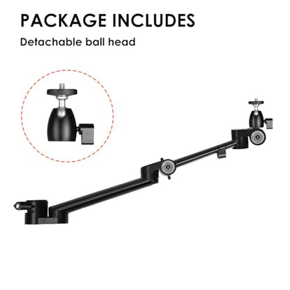 TARION Modular Desktop Camera Mount - 19"/48 cm DSLR Desk Arm with 1/4" Screw Ballhead 360 Degrees Adjustable - Compatible with 35 mm Rods - Titanrig Arm Z - size: Arm Z (Camera)