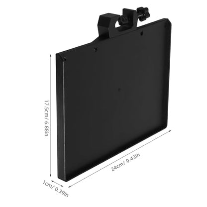 Toddmomy Microphone Stand Tray with Movable Sound Card Holder and Mic Clip, Large 24X17.5Cm Live Streaming Rack for Podcasting and Recording Accessories