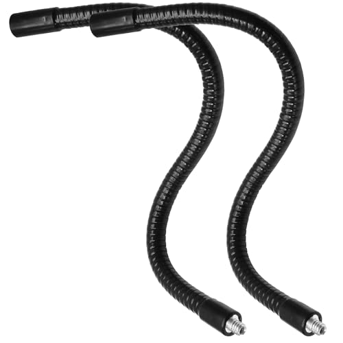 12" Gooseneck Tube Extension Holder, 2 PCS 1/4"-20 Female to Male | Female to Male Thread, Metal Universal Hose, Flexible Arm, For Phone Action Camera Microphone - size: 12 Inch