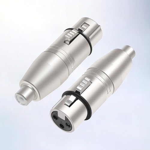 2-Pack XLR Female to RCA Female Adapter Kit - color: XLR F TO RCA F
