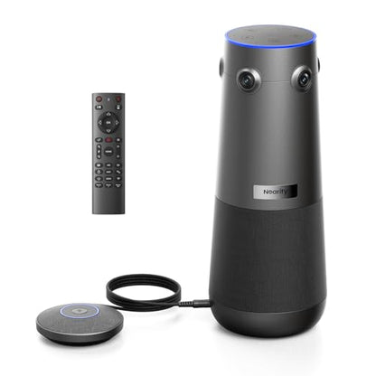 NEARITY 360 Alien 4K Video Conference Camera with Microphone, 8MP Video Conferencing Webcam, 3 AI Modes, 6 Noise Cancelling Mics, Auto Framing, Conference Webcam for PC/Laptop/SmartBoard - color: Gray