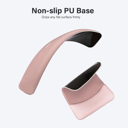 MOSISO Keyboard Mouse Pad Set, Large Gaming Mouse Pad&Rectangular Keyboard Wrist Rest&Mousepad with Wrist Rest&Coaster, Ergonomic Non-Slip&Easy Typing Pad with Curved Silicone Lining, Salmon Pink - color: Salmon Pink