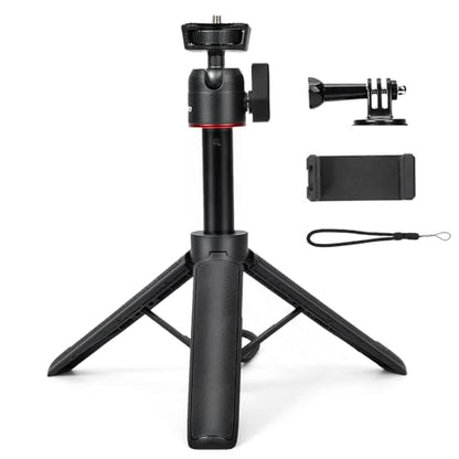 Extendable Mini Tripod,8-23.6inch Height Adjustable 360 Rotation Ball Head Handheld Vlog Small Camera Tripod for GoPro Hero 13/12/11/10/9/8/7/Max DJI Osmo Pocket 3 Action 5 Pro