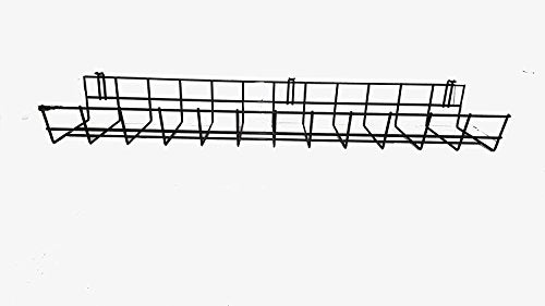 Northland Online Under Desk Cable Organizer 24 Inch Wire Tray | Under Table Cord Management Basket | Cable Cage to Hide Cords | Computer Desk Raceway for Home & Office | Heavy Duty Steel - size: 24" x 5" x 3"