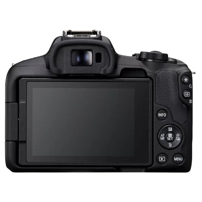 Canon EOS R50 Mirrorless Camera Body with 2 Lens Kit RF-S 18-45mm is STM and RF-S 55-210mm is STM 5811C022 Bundle with Deco Gear Camera Bag + Microphone + Tripod + Photography Pro & Accessories Kit - color: Jet