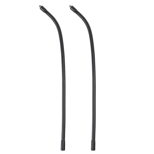 Gooseneck, 2 Pcs 1/4"-20 Female to Male Thread Metal Universal Hose Flexible Arm Gooseneck Tube Extension Holder for Action Camera, Phone, Microphone, Black (18inch) - size: 18inch
