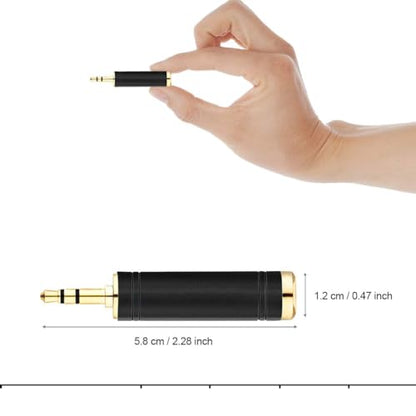 Tisino 1/4 to 3.5mm Stereo Adapter, 1/4 inch Female to 1/8 inch Male Mini Jack Aux Converter Headphone Adapter - Black, 1PCS - size: Adapter 1PCS