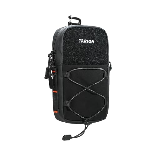 TARION Backpack Strap Pouch with POV Camera Mount, MOLLE Phone Holder | Water-repellent shell, waterproof zipper, detachable crossbody strap for biking hiking travel & POV vlog fits Pro Max phones