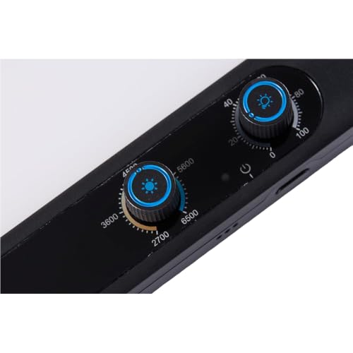 Amaran Verge Bi-Color Edge-Lit LED Panel, 2700K–6500K, USB-C PD (Charcoal) | RG0 Eye Comfort, Soft Even Light, Front Knobs, amaran App and Stream Deck Control, Flexible Mounting