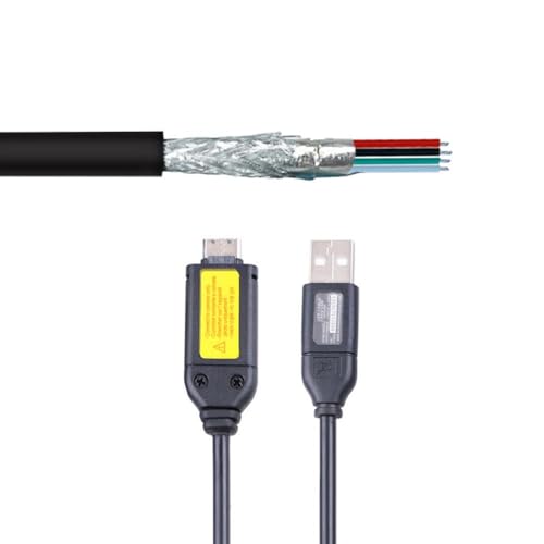 USB Data + Battery Power Charging Cable Cord for Samsung SL600 SL605 Camera TL205 TL210 TL220 i8 L200, Replacement Lead for SUC-3 SUC-5 SUC-7