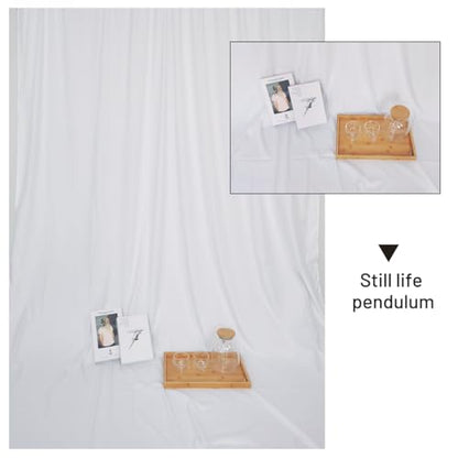 White Backdrop Background 10 X 10 FT Large Photography Backdrop Photo Photoshoot Background Screen for Photography Photo Booth Backdrops Parties Curtain - color: White, size: 10*10